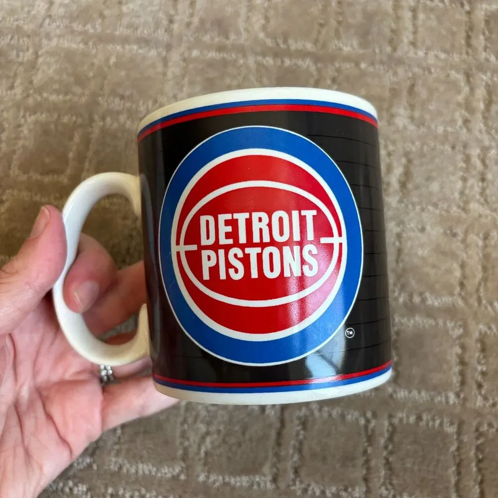 VTG Joe Dumars Isiah Thomas Detroit Pistons Coffee Mugs Limited Edition Licensed
